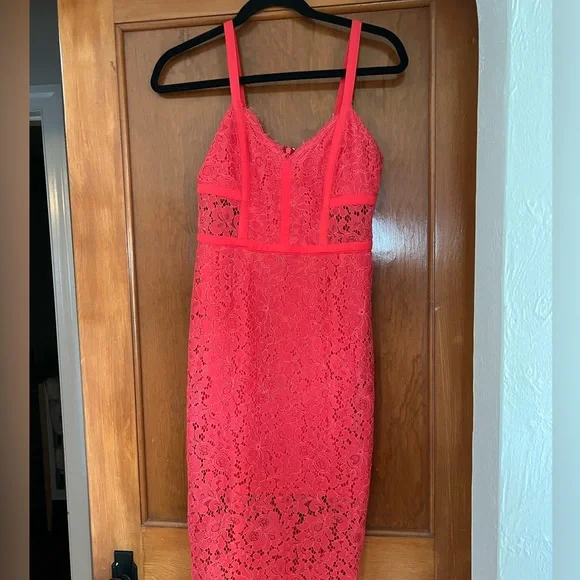 Express | Dresses | Coral Lace Express Dress | Poshmark